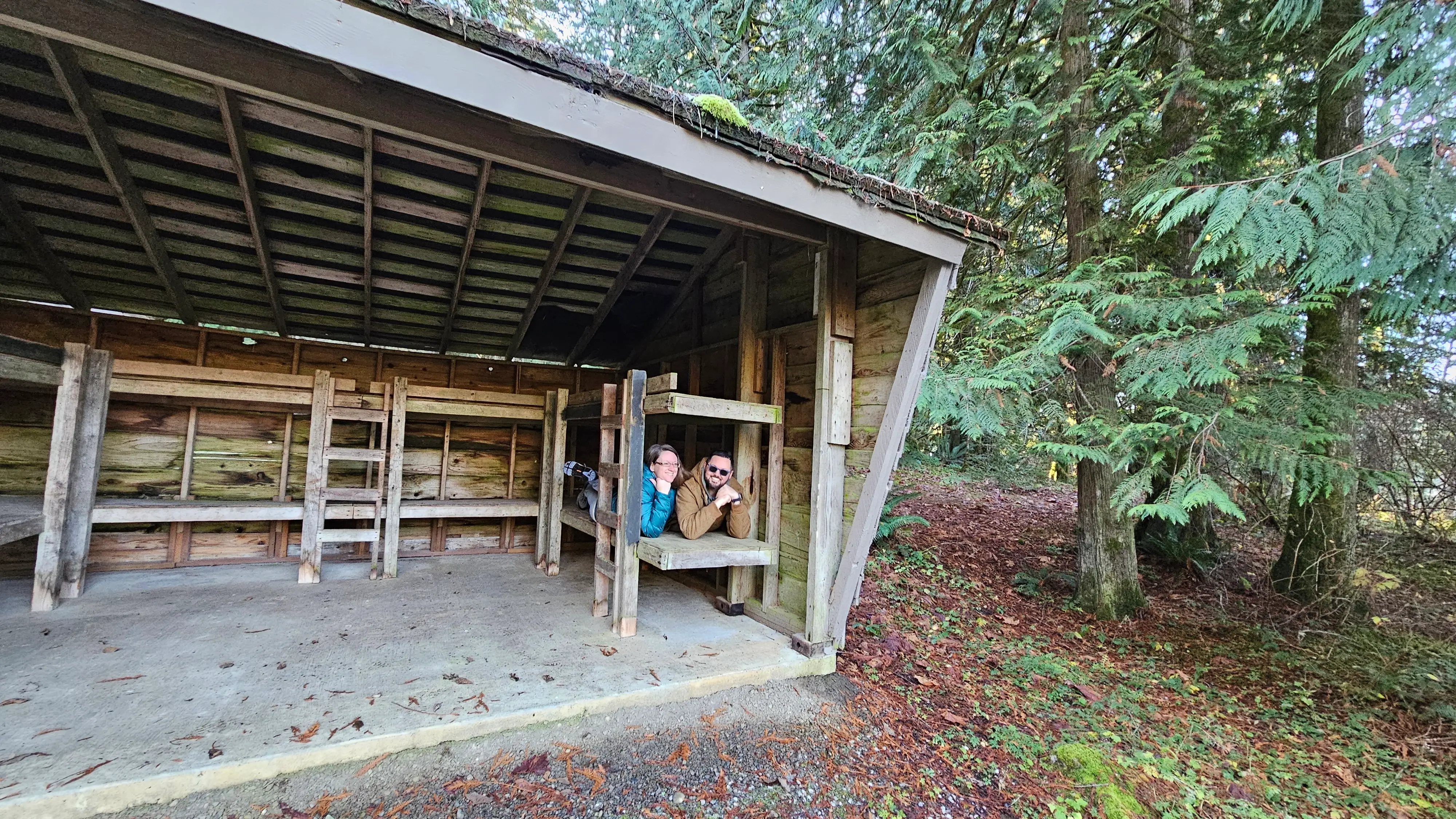 Paul and Annica in an adirondack